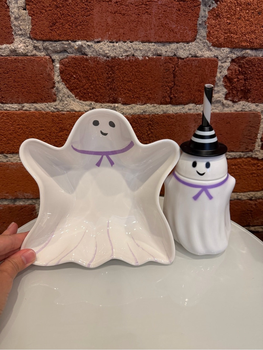👻💜 New Ghost Cereal Bowl and Tumbler Set - Hyde and EEK! Boutique - Halloween 💜👻